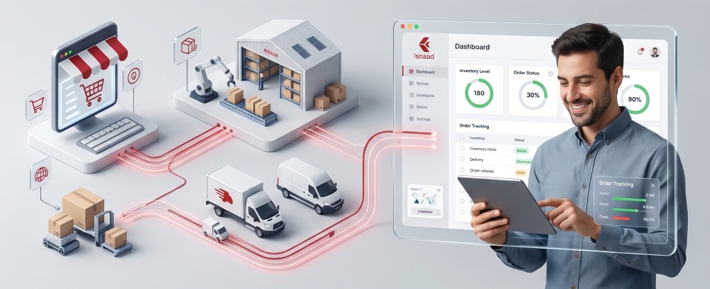 Choosing the best fulfillment company in Saudi Arabia — automated integration between store, warehouse and Isnaad dashboard